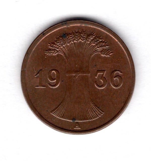 Germany. Reichspfennig 1936A.