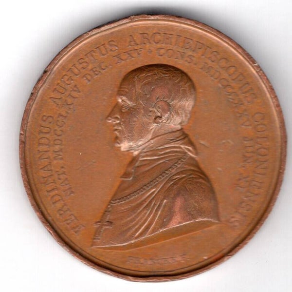 Archbishop Augustus, Cologne, Medallion 1833.