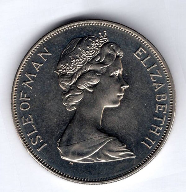 Isle of Man. Silver Jubilee cased Crown 1977.
