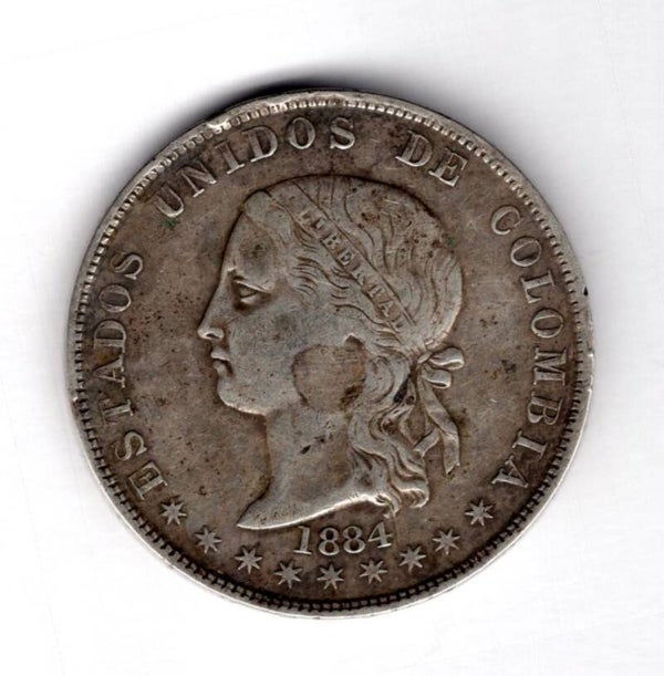 Colombia. 5 Decimos 1884.   dy17228