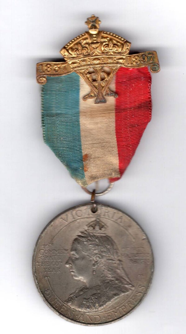 Great Britain, Victoria medallion with ribbon 1837-1897.                 DY17261