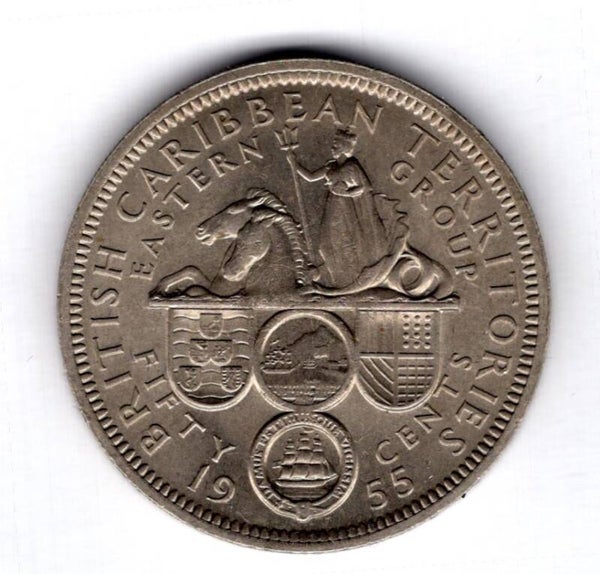 British Caribbean Territories. 50 Cents 1955.