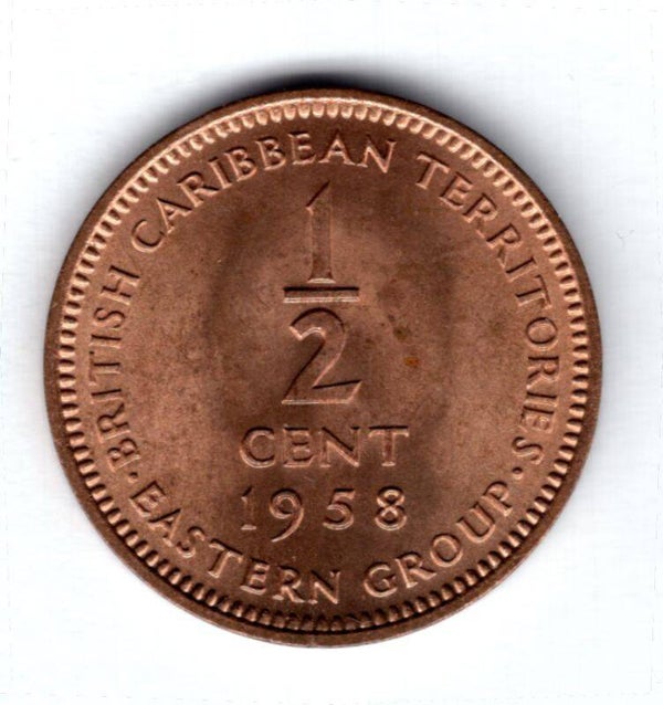 British Caribbean Territories. 1/2 Cent 1958.