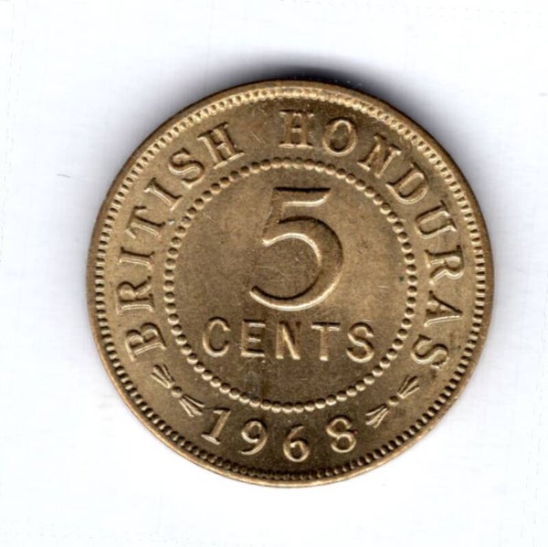 British Honduras. 5 Cents 1968.           DY17370