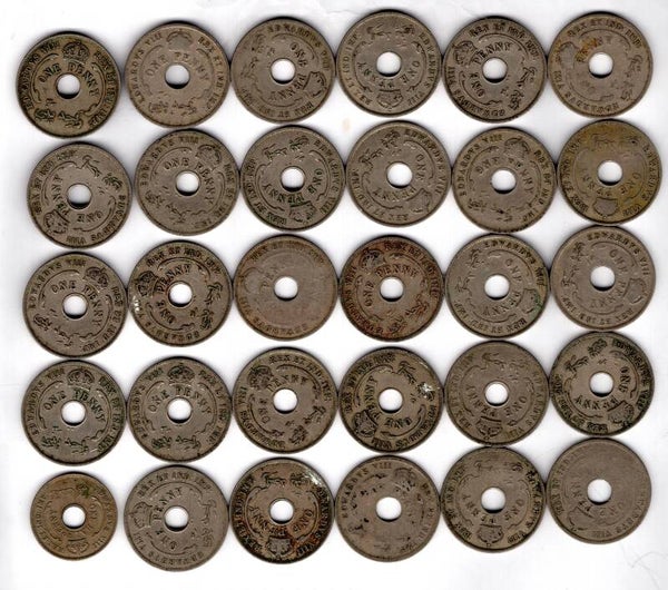 British West Africa. Edward VIII. 30 coins 1936.