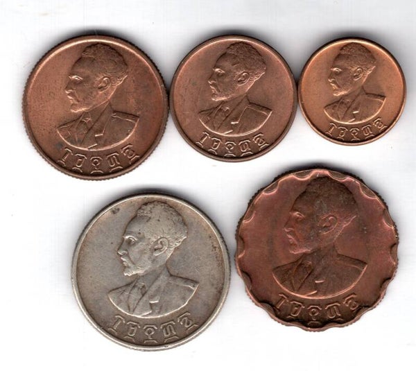 Ethiopia. 1,5,10,20 & 50 Cents 1944.