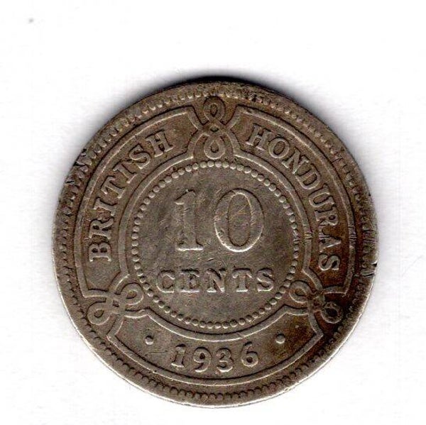 British Honduras. 10 Cents 1936.         DY17531
