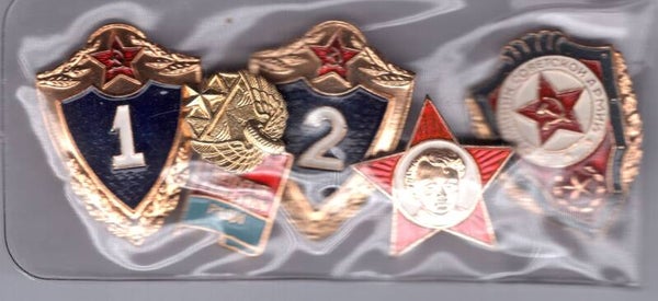 USSR Six badges, communist era.