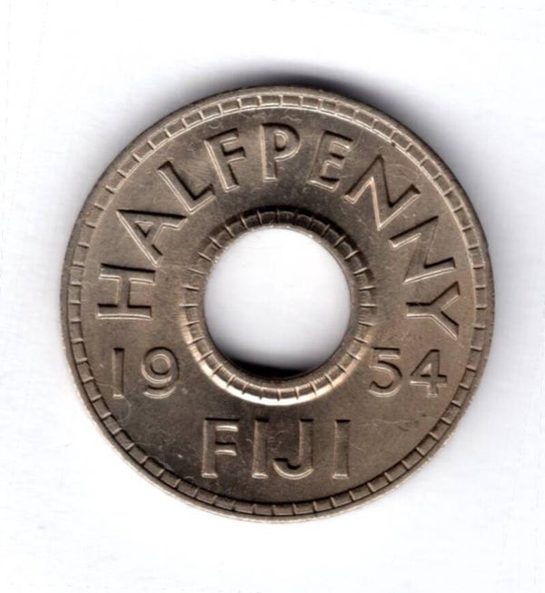 Fiji. Halfpenny 1954. UNC.