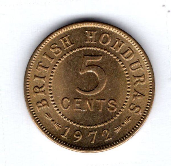 British Honduras. 5 Cents 1972.