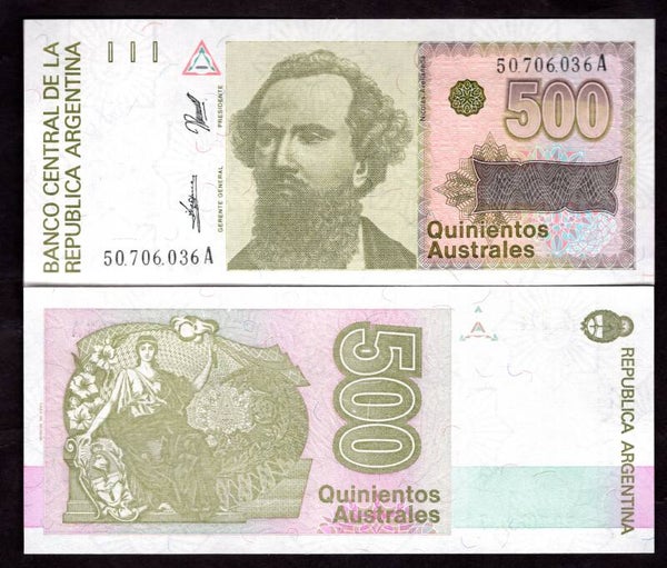 Argentina. 500 Australes (1988-90). Series A. AU-UNC.