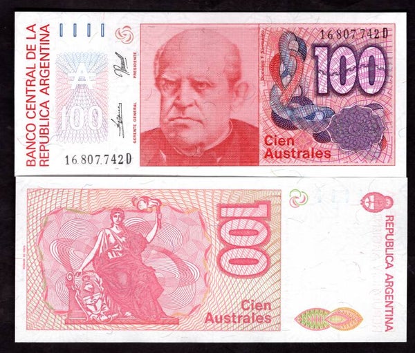 Argentina. 100 Australes (1985-90). Series D. AU-UNC.