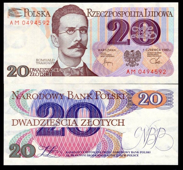 Poland. 20 Zloty 1982, series AM. AU.
