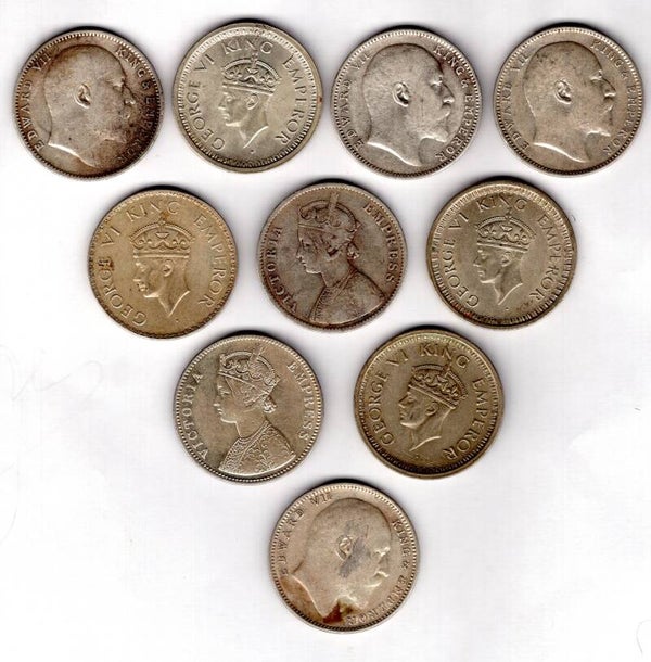 India. 10 x 1 Rupee selection.