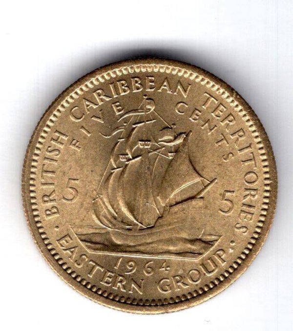 British Caribbean. 5 Cents 1964.