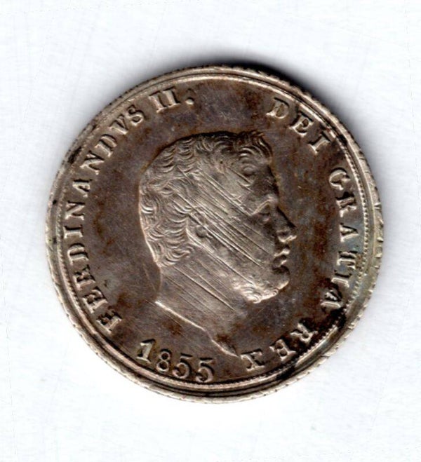 Naples & Sicily. 10 Grana 1855. Reverse error.    DY17752
