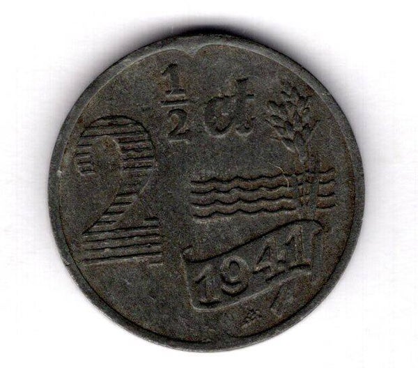 Netherlands. 2.5 Cent Zinc 1941.  dy17786