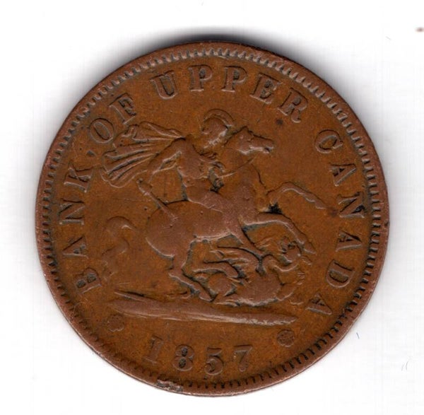 Upper Canada. Penny Token 1857.    DY17824