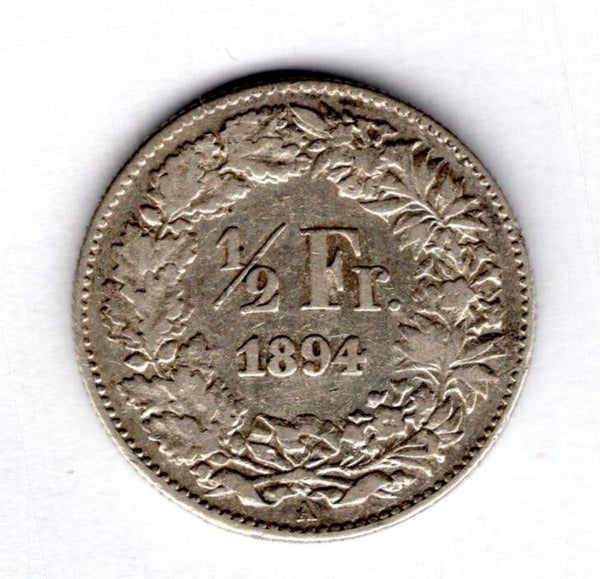 Switzerland. 1/2 Franc 1894A.  dy17843