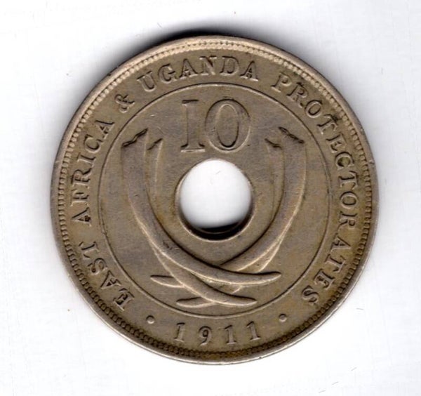 East Africa & Uganda Protectorates. 10 Cents 1911.  dy17853