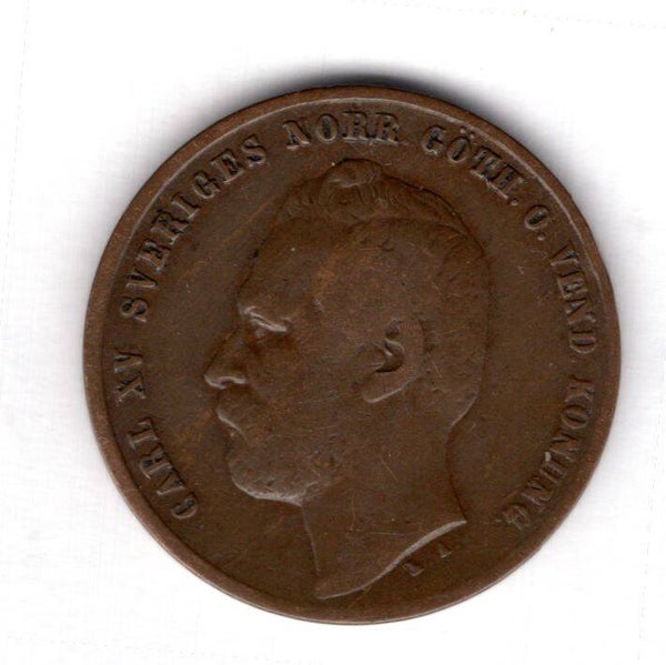 Sweden. 2 Ore 1863.   dy17858