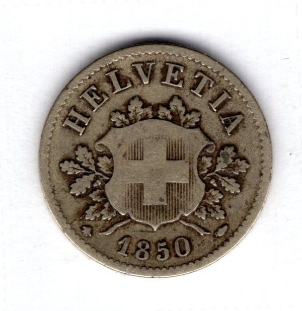 Switzerland. 10 Rappen 1850BB.   dy17862
