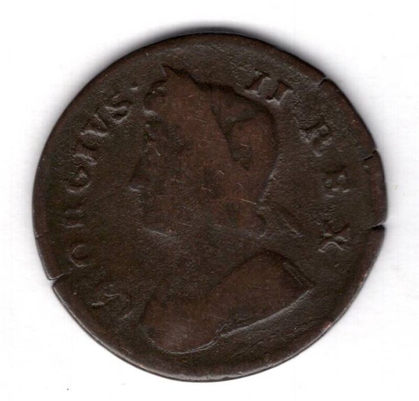George II. Halfpenny 1738.                          DY17887