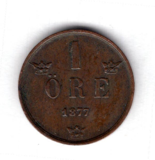 Sweden, 1 Ore, 8 in date overstruck.               DY17954