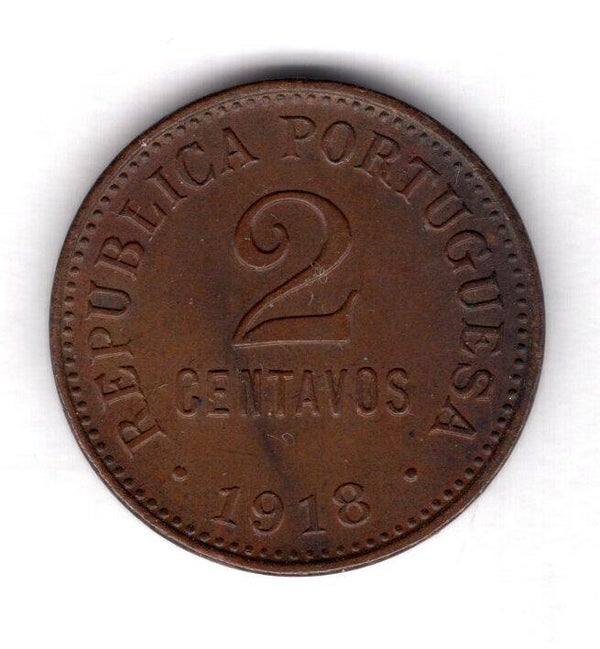 Portugal. 2 Centavos 1918.   dy17960