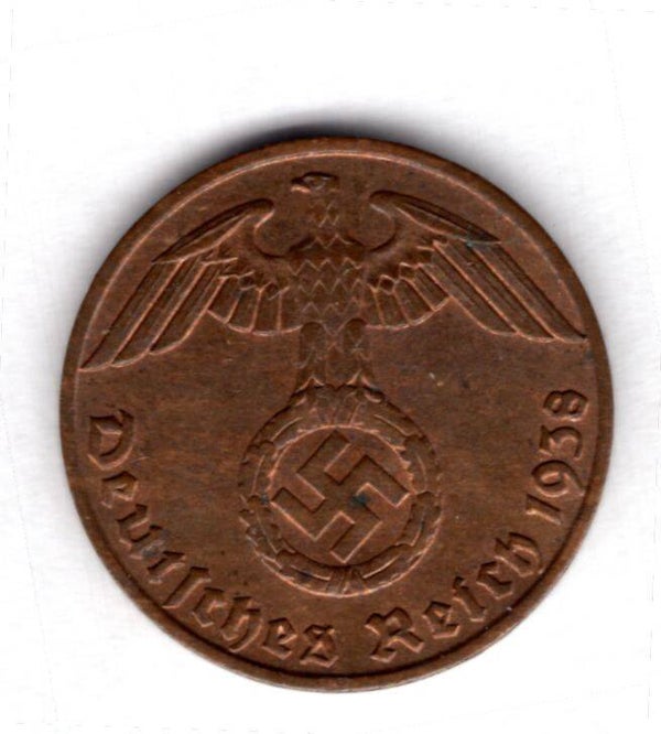 Germany. Reichspfennig 1938J. AU.   DY17972
