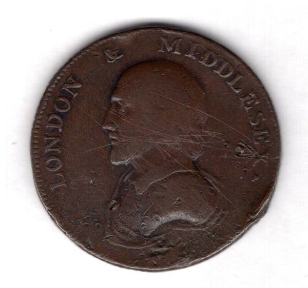 London & Middlesex Halfpenny, 1794.   DY18003