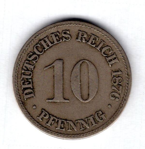 Germany, 10 Pfennig 1876H.                DY18011