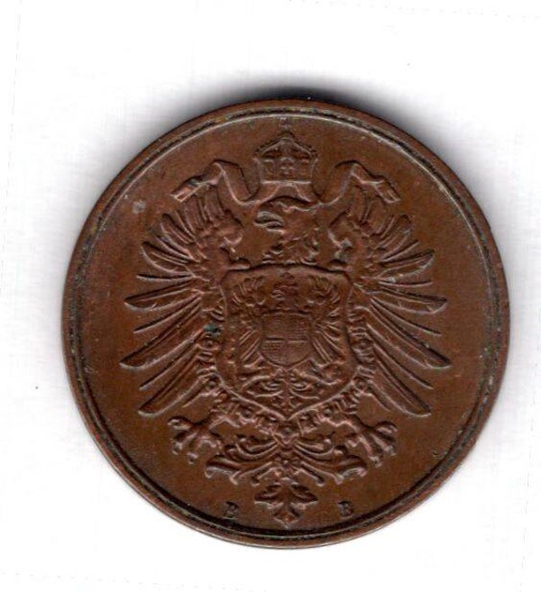 Germany. 2 Pfennig 1875B.   dy18012