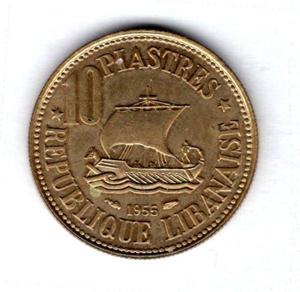 Lebanon. 10 Piastres 1955.   DY18035