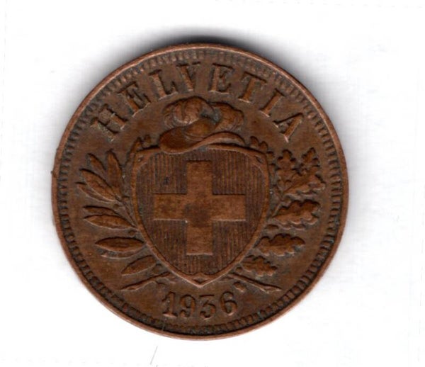 Switzerland. 2 Rappen 1936.        DY18039