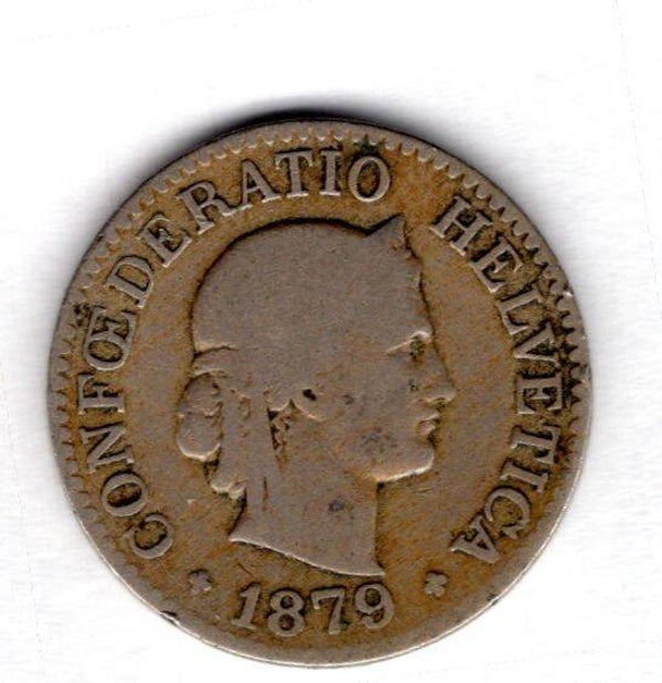 Switzerland. 10 Rappen 1879. DY18040