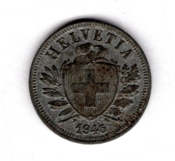 Switzerland, 2 Rappen 1945.     DY18050