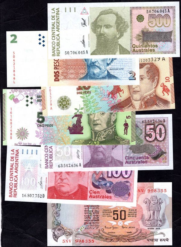 World Banknotes. 60 banknotes. dy18058