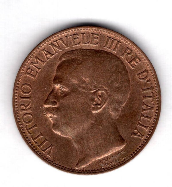 Italy. 10 Centesimi 1861-1911. Gilded.   dy18059