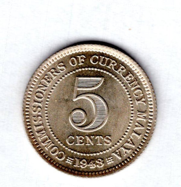 Malaya. 5 Cents 1943.