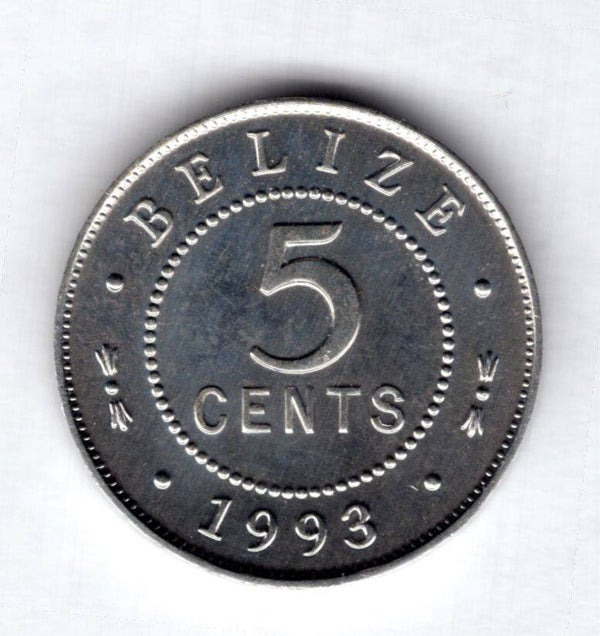 Belize. 5 Cents 1993.
