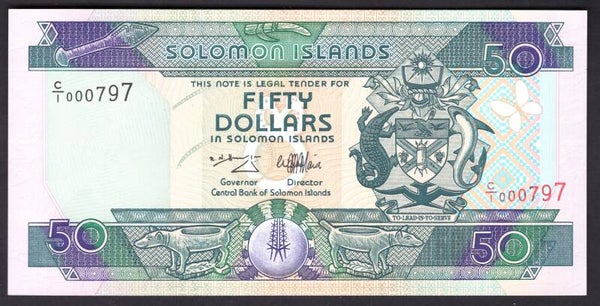 Solomon Islands. $50 (1997). C/1 000797. AU-UNC.