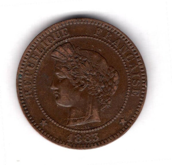 France. 10 Centimes 1883A.