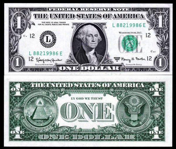 USA. FRN. $1 San Francisco, series 1963A. L----E, AU+.