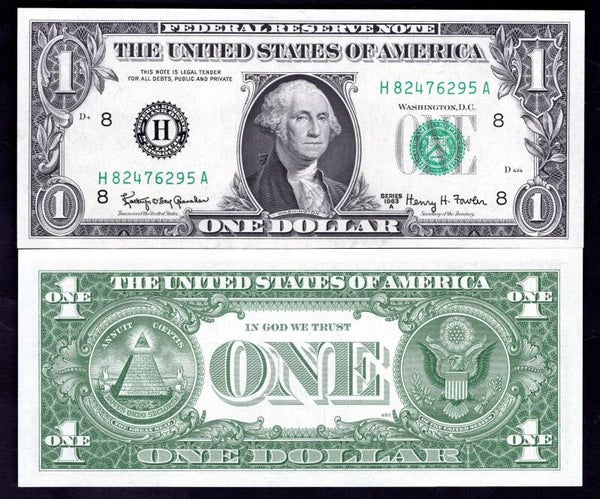 USA. FRN. $1 St Louis, series 1963A. H---A. UNC.