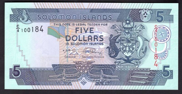 Solomon Islands. $5. Series C/4. UNC.