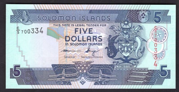 Solomon Islands. $5. C/5 700334. UNC.