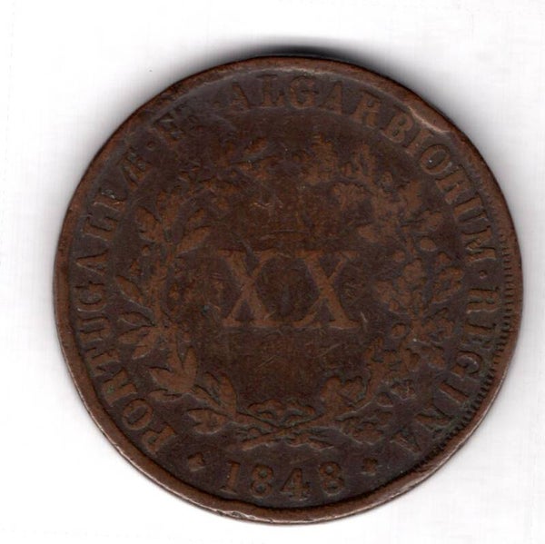 Portugal, 20 Reis, 1848.                                            DY18136