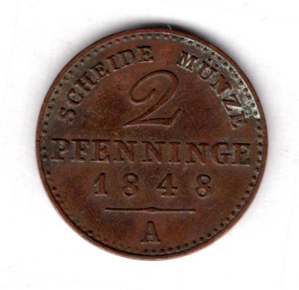 Prussia. 2 Pfennig 1848A.   dy18146