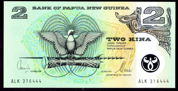 Papua New Guinea. 2 Kina ALK 316444. UNC. DY18184